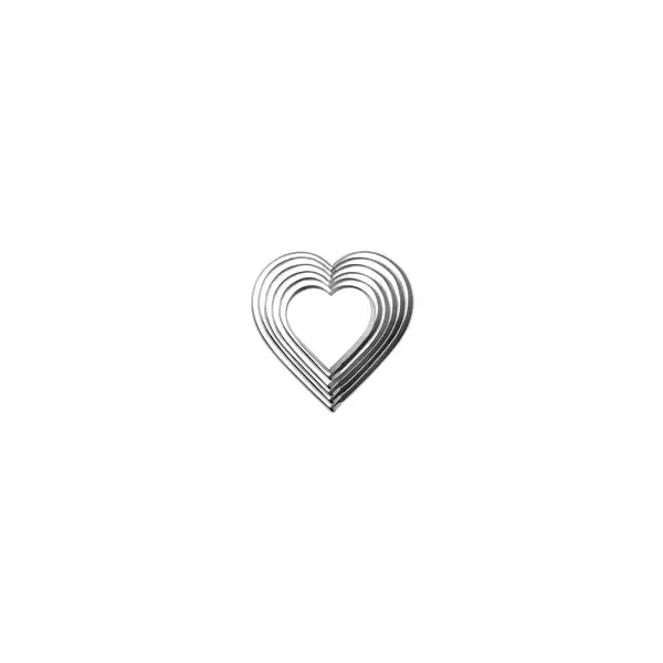 CHEF INOX CUTTER SET HEART 6pc SIZE: 50-90mm