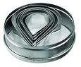 CHEF INOX CUTTER SET TEAR DROP 6pc 50-95mm