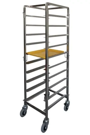 MANTOVA S/ST 10 TIER BREAKFAST TRAY TROLLEY