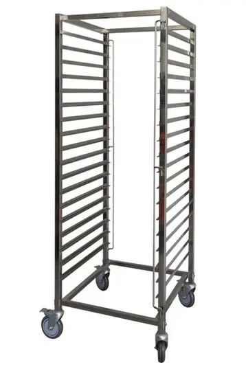 MANTOVA 2/1 GASTRONORM TROLLEY, W/TRAY LOCK 