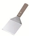 SCRAPER GRIDDLE S/ST 95x110mm WOOD HANDLE  ***30118***