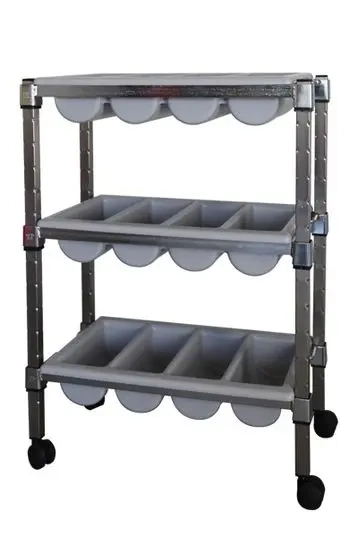 MANTOVA CUTLERY TROLLEY CHROME 3 TIER