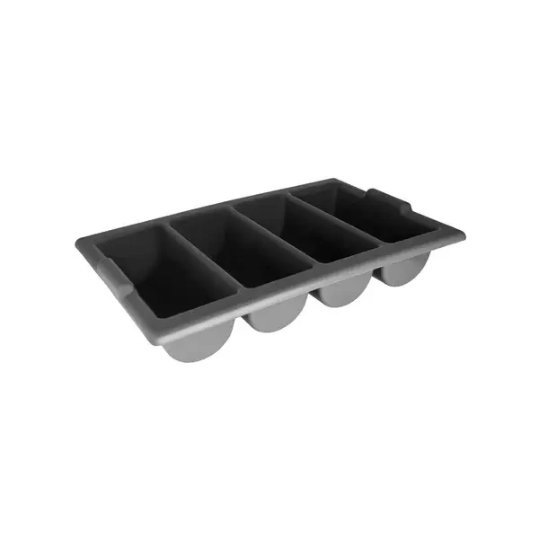 CHEF INOX CUTLERY BOX 4 COMPARTMENT GREY