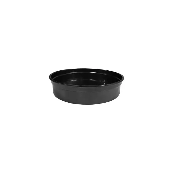 BAR TRAY ALUMINIUM BLACK 240mm DIA x 50mmH