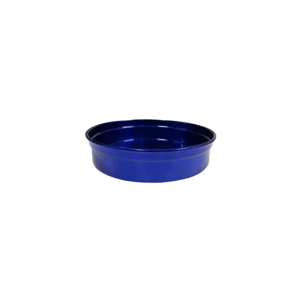 BAR TRAY ALUMINIUM BLUE 240mm DIA x 50mmH