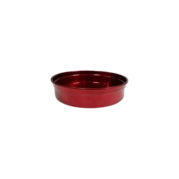 BAR TRAY ALUMINIUM RED 240mm DIA x 50mmH