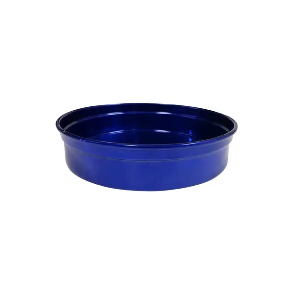 BAR TRAY ALUMINIUM BLUE 330mm DIA x 50mmH