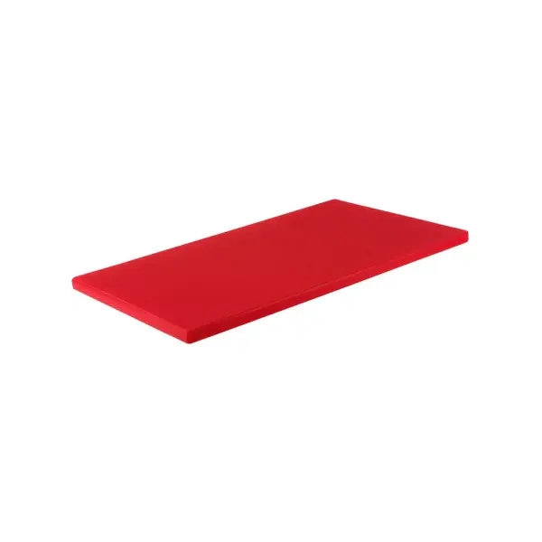 CUTTING BOARD-PE 380x510x12mm RED W/HDL CHEF INOX