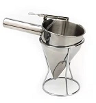 KK S/ST PISTON FUNNEL / BATTER DISPENSER WITH STAND  