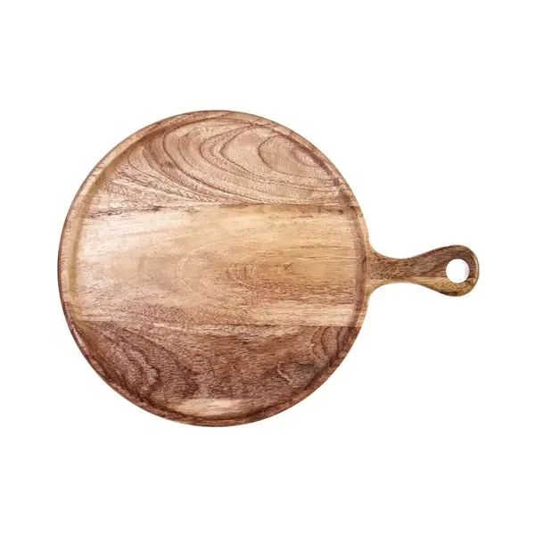 CHEF INOX MANGOWOOD ROUND SERVING BOARD W/HDL