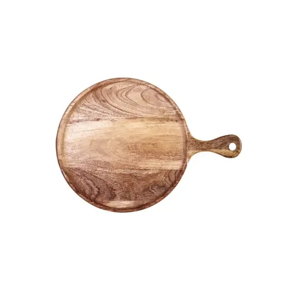 CHEF INOX MANGOWOOD ROUND SERVING BOARD W/HDL