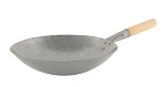 CHEF INOX IRON WOK 330mm WOOD HANDLE