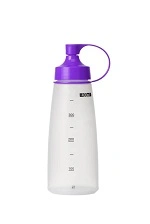 CHEF INOX SOFT SQUEEZE BOTTLE WITH PURPLE CAP 400ml
