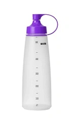 CHEF INOX SOFT SQUEEZE BOTTLE WITH PURPLE CAP 550ml