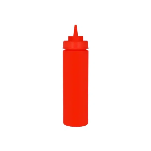 CHEF INOX WIDE MOUTH SQUEEZE BOTTLE RED 720ml