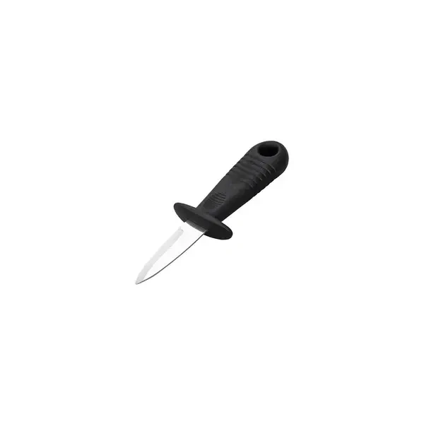 CHEF INOX OYSTER KNIFE S/ST WITH BLACK HANDLE 146mmL