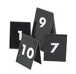 SET OF TABLE NoS 71-80 WHITE TEXT ON BLACK 75x55mm