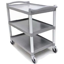 TROLLEY 3 TIER BLACK 890x540x940mm UNICA