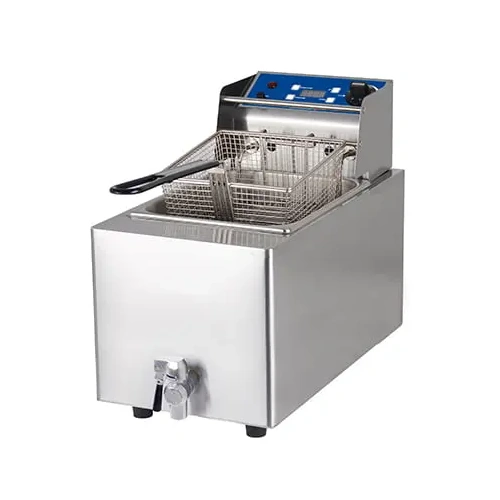 Birko Single 8L Fryer with Tap 15amp | Commercial Deep Fryer