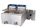 BIRKO DOUBLE PAN FRYER 2 x 8 LITRES W/ TAP