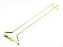CHEF INOX GLASS HANGER 400mm BRASS PLATE