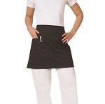 AUSSIE CHEF 1/2 WAIST APRON BLACK W/ POCKET 70x40cm