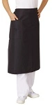 AUSSIE CHEF 3/4 WAIST APRON BLACK W/ POCKET 86x70cm