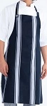 AUSSIE CHEF BUTCHERS BIB APRON NAVY / WHITE STRIPE