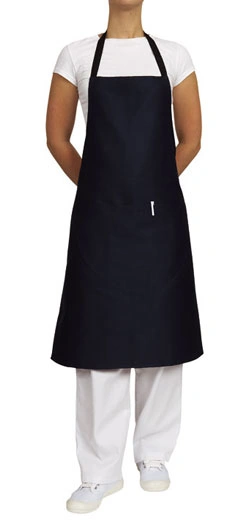 AUSSIE CHEF BLACK BIB APRON W/ POCKET 70 x 86cm