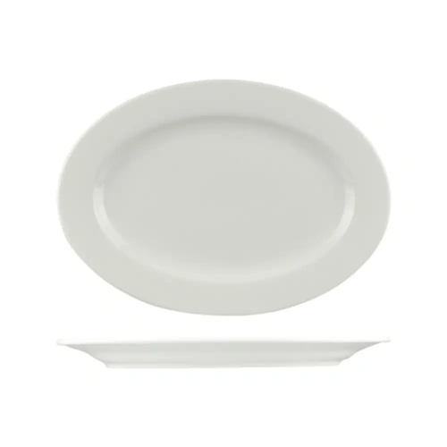 LONG FINE CLASSICWARE OVAL PLATE WIDE RIM 260x190mm