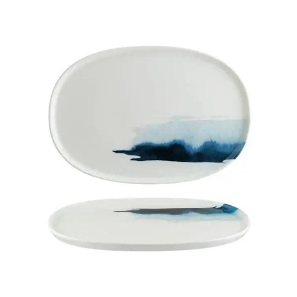 BONNA BLUE WAVE HYGGE OVAL PLATTER 340mm