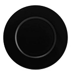 BONNA NOTTE ROUND PLATE WITH WIDE RIM BLK 240mm x15mm