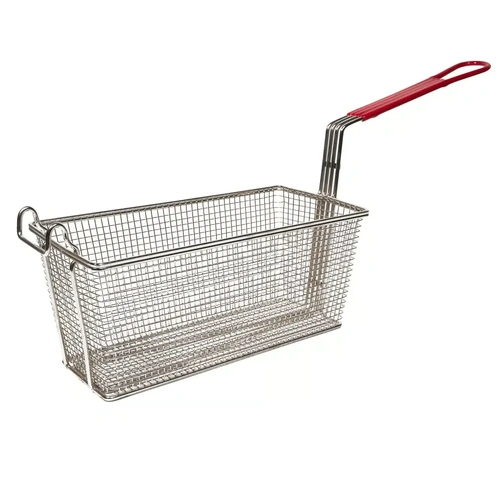 KH Fry Basket Rectangle Red Handle 340 x 165 x 150mm