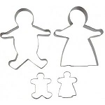AVANTI GINGERBREAD FAMILY COOKIE CUTTERS 4 PCE SET