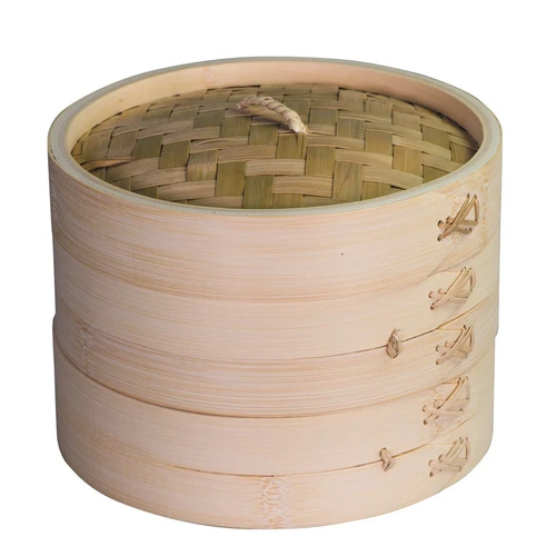 Avanti Bamboo Steamer Basket 15cm | 2 Tier Natural Bamboo Steame