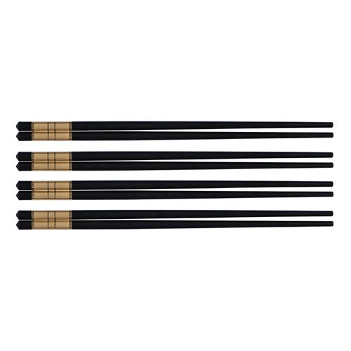 AVANTI GOLD TRIM ALLOY CHOPSTICKS 24cm (4 PAIRS)