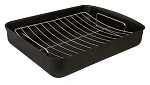 SCANPAN ROASTING PAN W/ RACK 44cm x 32cm