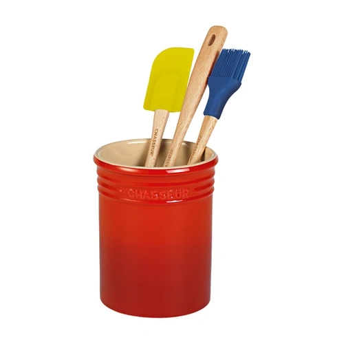 Chasseur Stoneware Utensil Jar 2.2L Red | Kitchen Utensil Holder