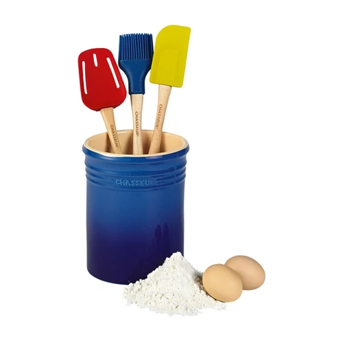 Chasseur Stoneware Utensil Jar 2.2L Blue | Kitchen Utensil Holder