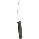 STEAK KNIFE BLACK HANDLE POINTED TIP