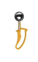 CHEF INOX EZY GRIP PORTIONER / ICE CREAM SCOOP NO. 20 YELLOW HANDLE