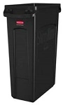 SLIM JIM BIN 87LTR BLACK VENTED 572mm x 289mm x 1219mm