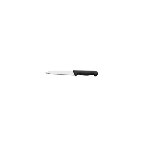 IVO SERRATED UTILITY / TOMATO KNIFE BLACK HANDLE 130mm