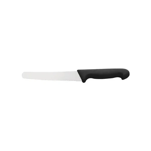 IVO BREAD KNIFE ROUNDED TIP BLACK HANDLE 250mm