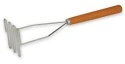 POTATO MASHER, 430mm, CHROME PLATED, WOOD HANDLE