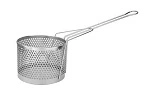 FRY BASKET ROUND 150mm DIA x 155mmH CHROME PLATED