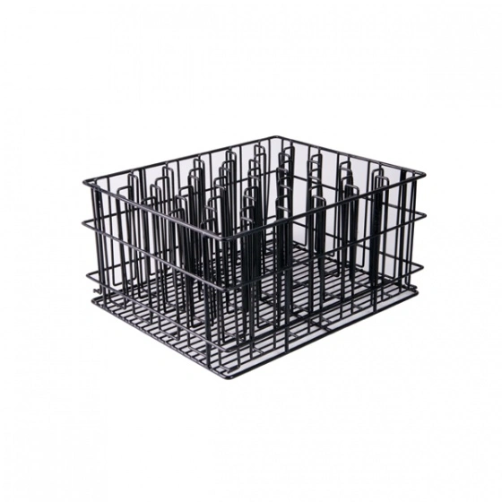 GLASS BASKET 30 COMPARTMENT PVC BLACK