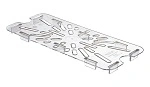 CAMBRO 1/3 SIZE CLEAR DRAIN SHELF