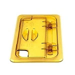 CAMBRO H-PAN, GN 1/3, NOTCHED FLIP-LID, AMBER