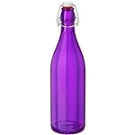 BORMIOLI ROCCO OXFORD BOTTLE W/ TOP 1 LTR PURPLE